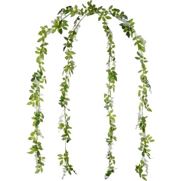 4Pcs 6.6Ft/Piece Artificial Flowers Silk Wisteria Garland Artificial Wisteria - Picture 3 of 7